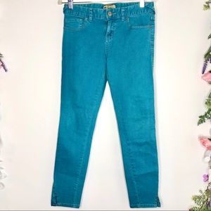 Free People teal skinny jeans size 26